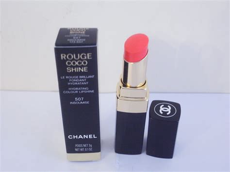 chanel 507 insoumise|Chanel Insoumise (507) Rouge Coco Shine Hydrating Sheer.